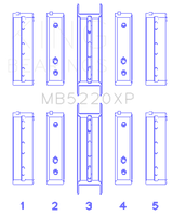 King Subaru WRX/STi EJ20 EJ22 EJ25 Flange #3 Position Performance Main Bearing Set - Size STD