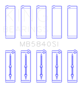 King Engine Bearings Chrysler/Dodge Gen 3 Hemi 5.7L/6.1L/6.4L Crankshaft Main Bearing Set (Set of 5)